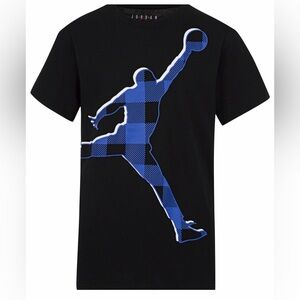 Nike Buffalo check jumpman nike Black T-Shirt boys size L - BNWT